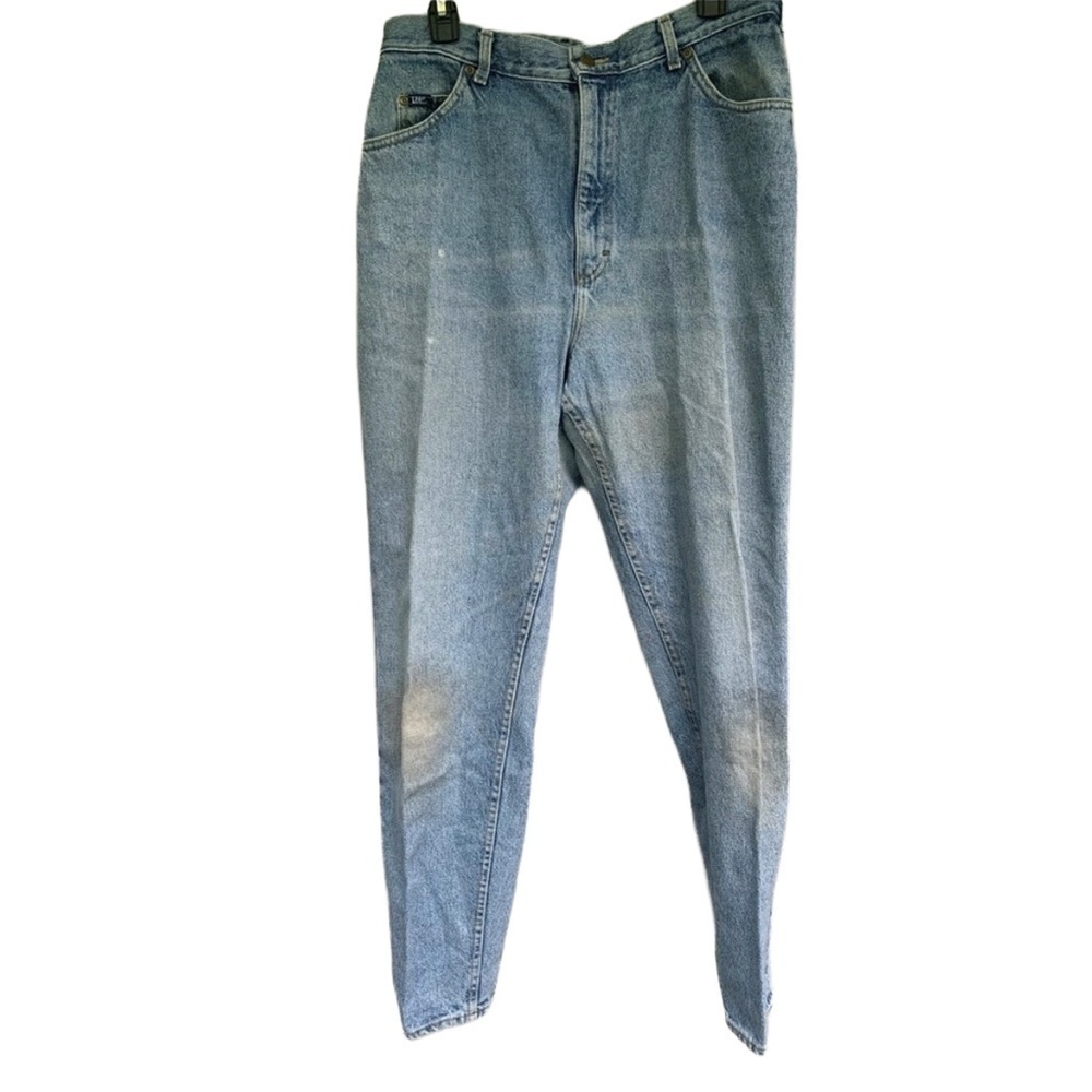 Vintage Lee Women's High Waist Jeans Sz 16 Long Tapered Leg RN 34783 Made In USA